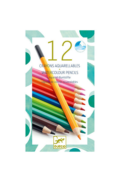 djeco Creioane colorate acuarelabile