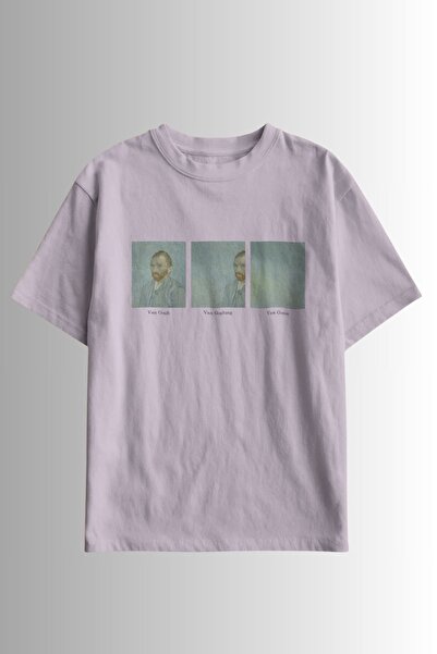 Ninkasiwear Van Gogh Pun "Van Gone" Printed Oversize 24/1 Cotton Unisex T-Shirt