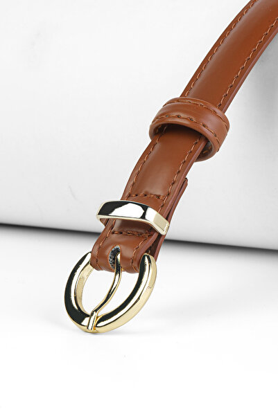 marisha Women's Thin Gold Buckle Basic Belt - Classic Pants Skirt Jacket Belt