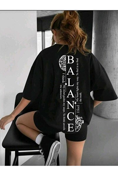 ZEMLİYA T-Shirt - Μαύρο - Oversize