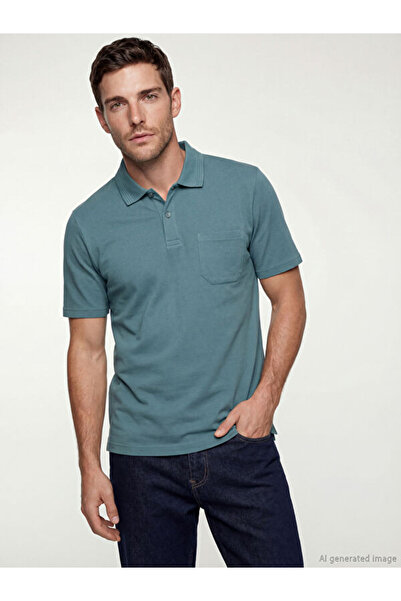 LC Waikiki Men's T-Shirt with a Roba Collar from Uzg Store for Style Enthusiasts