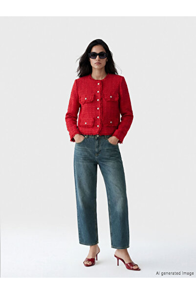 LC Waikiki بنطال جينز نسائي من Indigo Wideleg