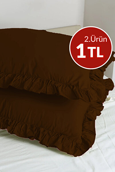 Magnolia 1 Piece Pillowcase 100% Cotton Ruffled 50X70Cm |   Suitable for Bedd...