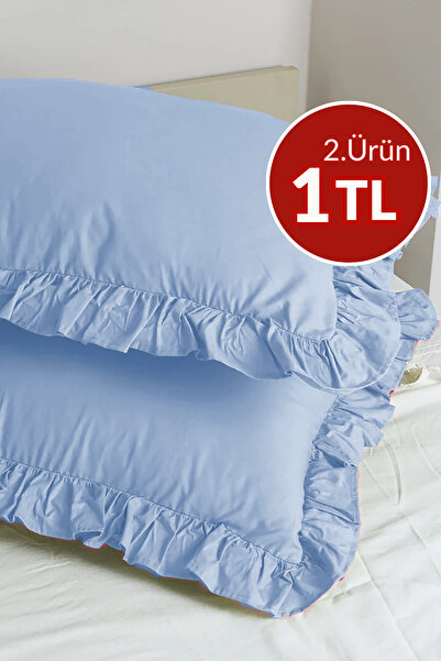Magnolia 1 Piece Pillowcase 100% Cotton Ruffled 50X70Cm |   Suitable for Bedd...