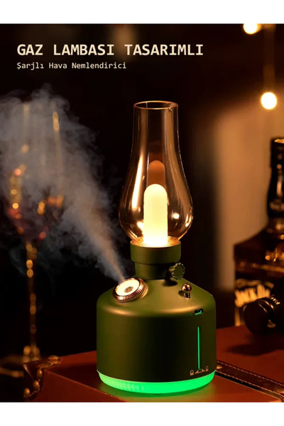 Yage Nostalji Gaz Lambası Tasarımlı Ultrasonik Hava Nemlendirici –Gece Lambas...
