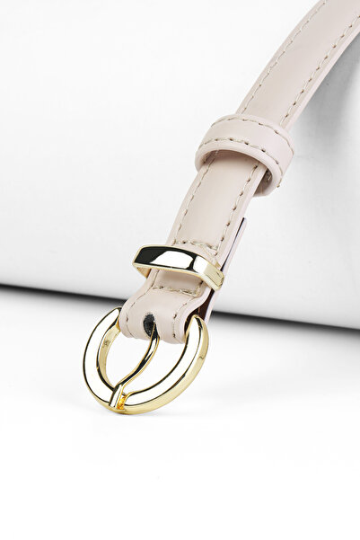 marisha Women's Thin Gold Buckle Basic Belt - Classic Pants Skirt Jacket Belt