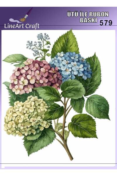 LİNEART Iron-On Rubon Transfer Printing for Wood & Fabric Transfer No:Rb579-3...