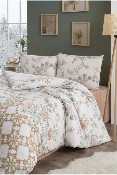 Kristal By Taç Ranforce Raw Cotton Double Duvet Cover Set Figure