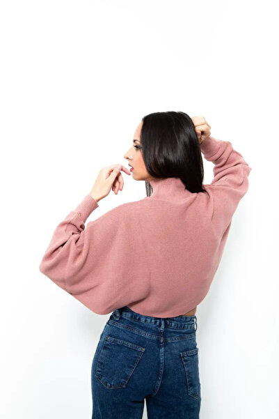 OEM Bluza dama crop somon cu maneci raglan JQZ 17