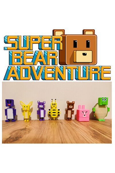 ATOLYETASBAHCE Super Bear Adventure Karakterleri 7'li Set-8 cm
