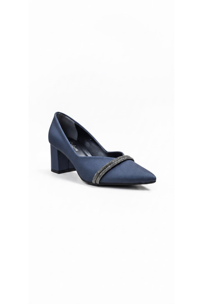 Ustalar Ayakkabı Çanta Navy Blue Women's Heeled Shoes 615.911