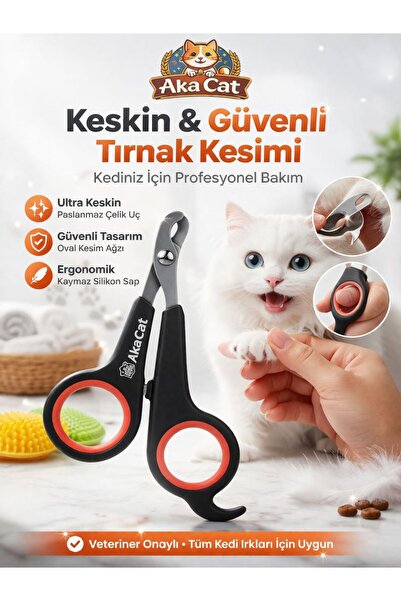 AKACAT Kedi Köpek Küçük Tırnak Makası 11 Cm X 6,5 Cm Renkli