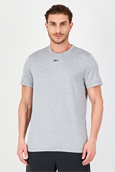 Reebok Men Sportswear Fit Short Sleeve Training T-Shirt, Grey