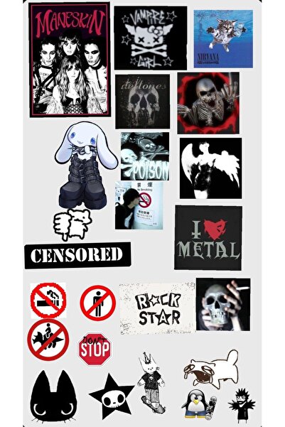 Limitless Design Rock & Goth Sticker Poster 22x30 cm | Metal, Anime & Dark