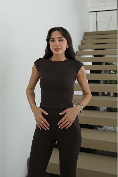 Havoş Top scurt maro cu mâneci tip șapcă