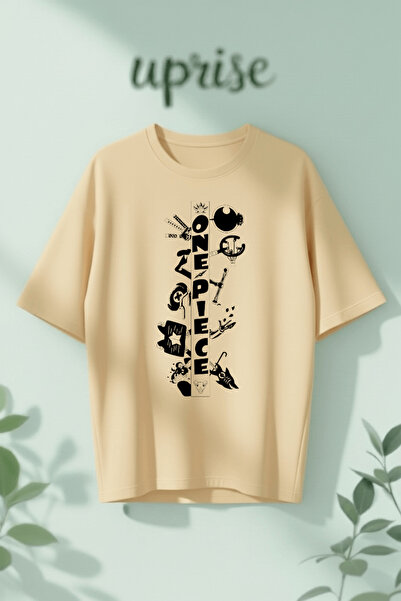 Vordevia Μπλουζάκι One Piece με στάμπα από βαμβάκι σε oversized γραμμή