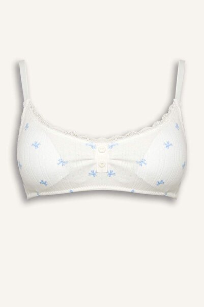 DeFacto Бюстгальтер без кісточок з мереживними деталями та знімними вкладишам...