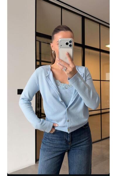 CADDELAMODA Women's Lace Piece Athlete-Cardigan Set