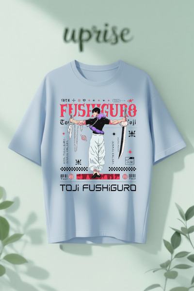 Vordevia Toji Fushiguro Jujutsu Kaisen Printed Cotton Oversize T-Shirt
