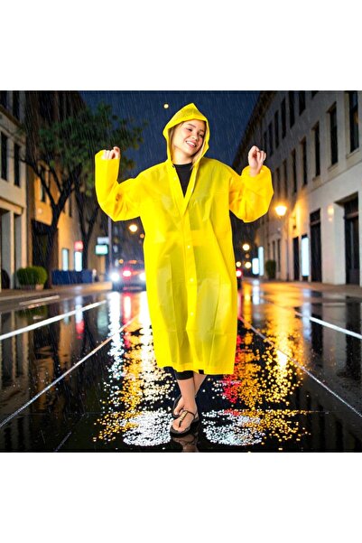 Kuzey 1Pcs High Quality Yellow Raincoat Girls Boys Rainwear with Hat Rainwear...