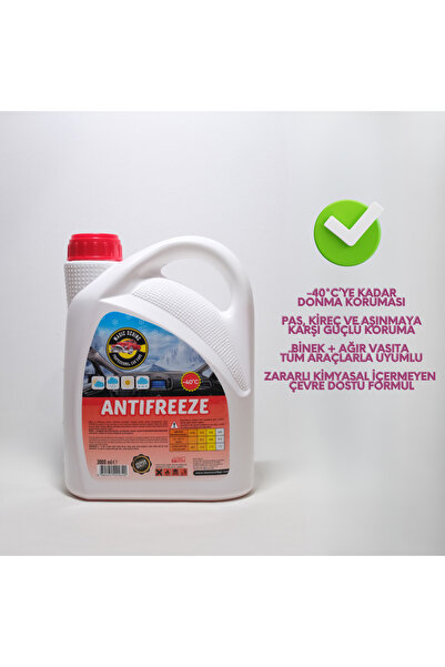 MAGICSHINE Profesyonel Antifriz -40°C Organik 3 Litre – 4 Mevsim Kullanım I U...
