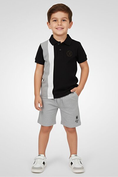 Marvel x Spiderman Toddlers Boy 2 Pieces Colorblock Polo Shirt And Shorts Set...