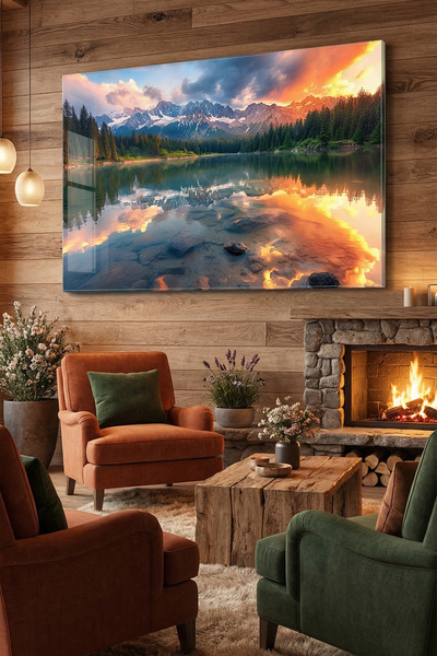 Ahsen resim çerçeve Άθραυστο Γυάλινο Τραπέζι 5mm (Παχύ) - Διακόσμηση Τοίχου γ...