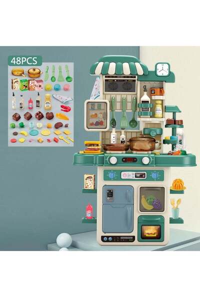 Arabest مجموعة ألعاب مطبخ للأطفال مكونة من 25 قطعة، لعبة طهي مصغرة مع إضاءة و...