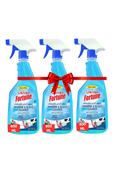 Fortune بخاخ منظف النوافذ وسائل تنظيف الزجاج للمنزل والسيارة 3 × 800 مل عرض ح...