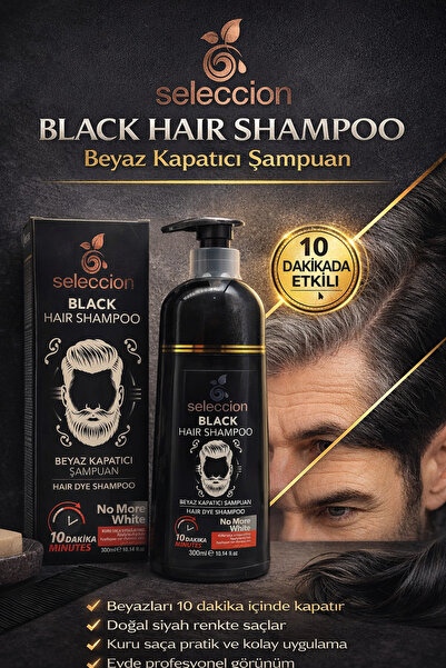 FREEDOM STOREE Seleccion Black Hair Shampoo White Covering Shampoo 300 ml Men...