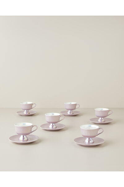 English Home Perlisse New Bone China 12 Parça 6 Kişilik Kahve Fincan Takımı 9...