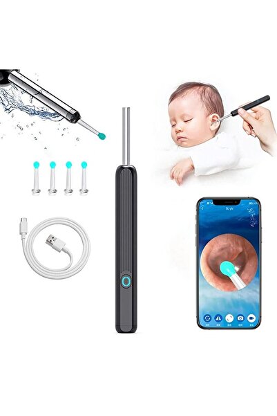 Arabest Wi-Fi Ear Wax Removal Tool with 1296P HD Camera, 4 Silicone Scoops, L...