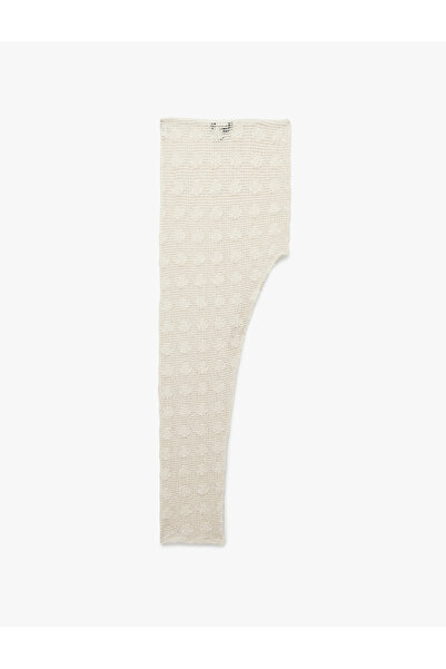 Koton Asimetrik Kesim Slim Fit Uzun Kroşe Plaj Eteği