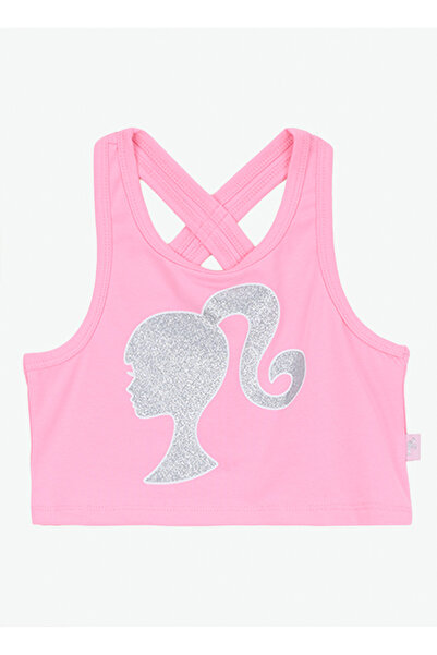 Barbie Baskılı Pembe Kız Çocuk Bluz BRB6SG-BLZ6439