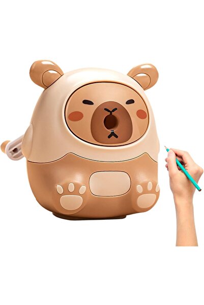Arabest Capybara Shape Hand Crank Pencil Sharpener with Automatic Feed for St...