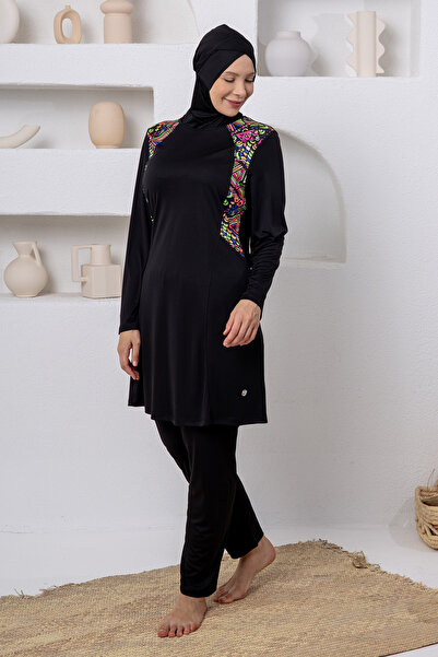 ROZAMAY Wren Plus Size Lycra Long Sleeve Tight Swimsuit