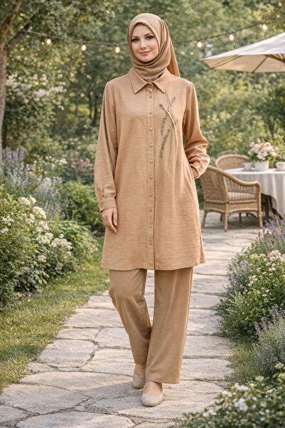 Alvina Shirt Collar Muslin Tunic 45770