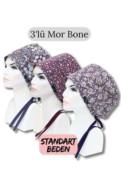 doktorbonem Standard Size 3-Piece Purple Bone Purple Wild Flowers Purple Cris...