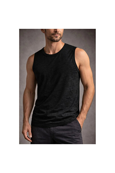 Narnuga Men's Flamed Fabric Zero Sleeve Undershirt Basic Sports Top, Suitable...