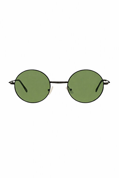 SANCHES Extreme vintage round polarized black sunglasses green glass vintage ...