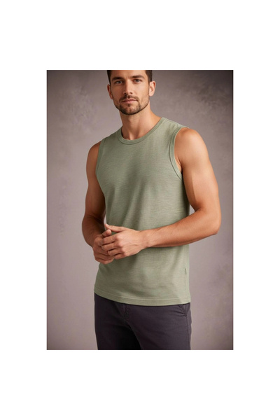 Narnuga Men's Flamlı Zero Sleeveless Undershirt and Fitness - Mint Green