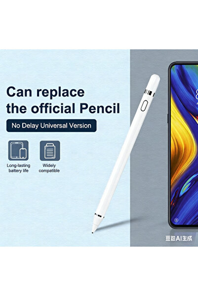 POLLASTRINI قلم ستايلس عالمي قابل لإعادة الشحن، برأس فائق النعومة، قلم ستايلس...