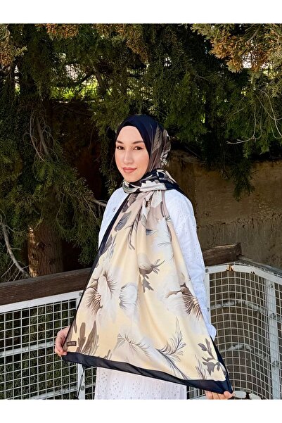 MİNELEŞARP34 Σάλι Mineleşarp με σχέδιο λουλουδιών – Με μεταξωτή υφή, αντιολισ...