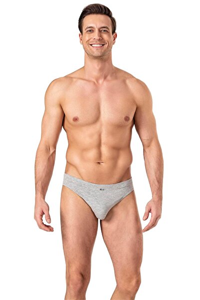 OBJE Men's Gray Runner Cotton Slip