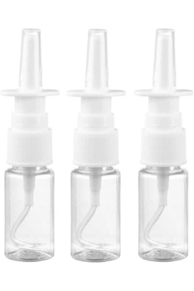 Arabest 3-Piece 10ml Nasal Spray Bottles, Clear Empty Mist Sprayer for Saline...