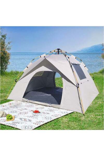 Arabest 3-4 Person Pop Up Tent, Instant Setup Camping Tent with Rainfly, Wate...