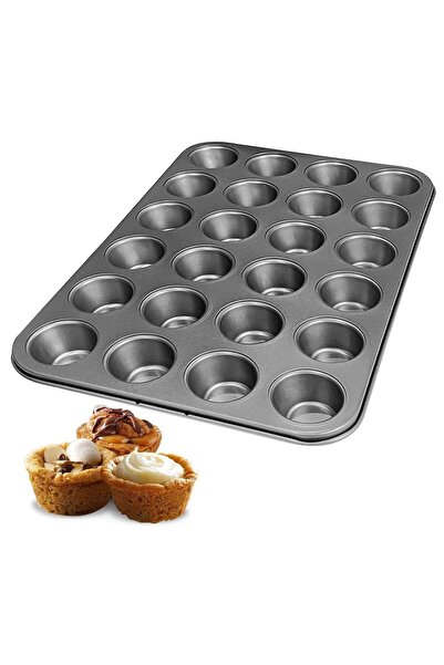 Arabest 24-Cup Cupcake Muffin Pan, Non-Stick Silicone Baking Tray, Reusable T...