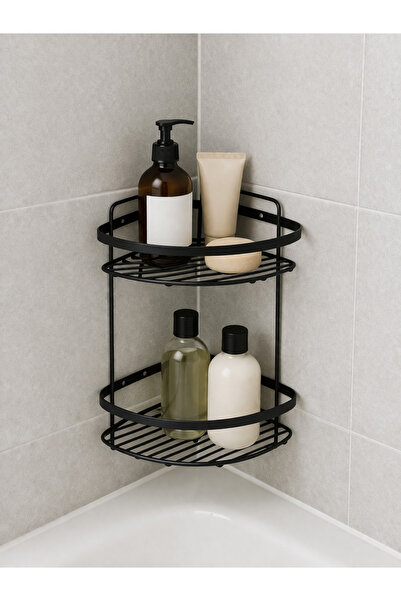 Suntel ΓΩΝΙΑΚΟ ΡΑΦΙ ΜΠΑΝΙΟΥ 2 ΕΠΙΠΕΔΩΝ ΑΝΟΞΕΙΔΩΤΟ ΜΑΥΡΟ