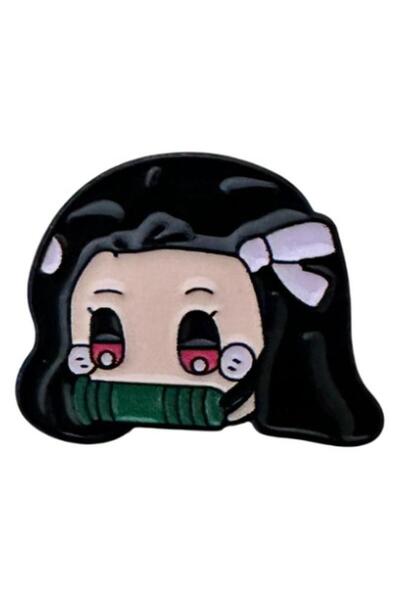 Generic Metal Phone Sticker with Nezuko Kamado Design from Demon Slayer Anime