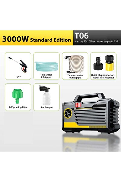 Arabest 3000W High Pressure Water Cleaner with Dual Intake, Cordless Sprayer ...